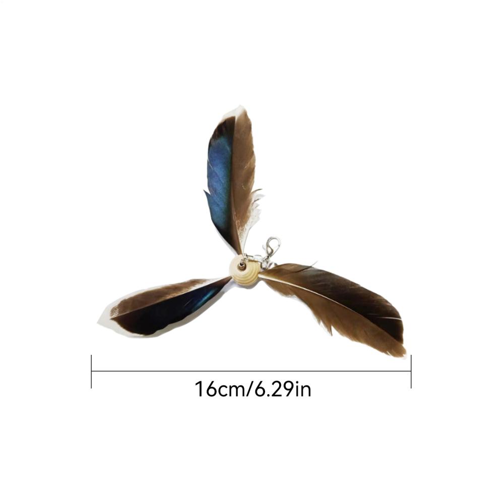 6pc Cat Toy Feathers Replacement Feathers Attachments For Teaser Wand Interchangeable Teaser Refill Fun Chaser Exercise Supplies