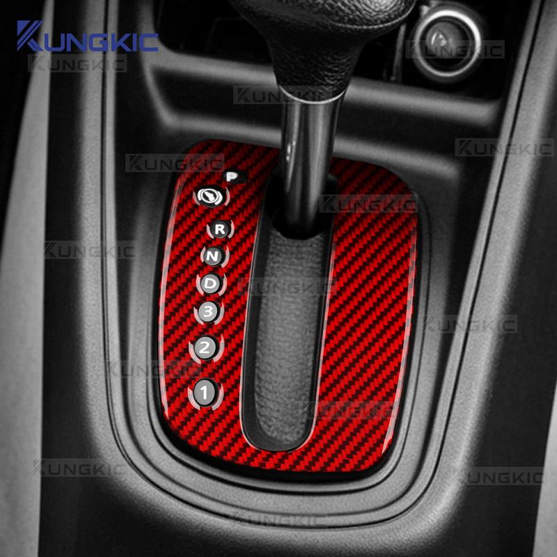For 1999 2000 2001 2002 2003 2004 SEAT Leon Gear Shift Panel Frame Cover Sticker LHD Soft Real Carbon Fiber Interior Accessories.