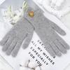 Warm Knitted Fleece-Lined Fingerless Gloves Women Winter Touchscreen Compatible Thick Wool Blend Mittens