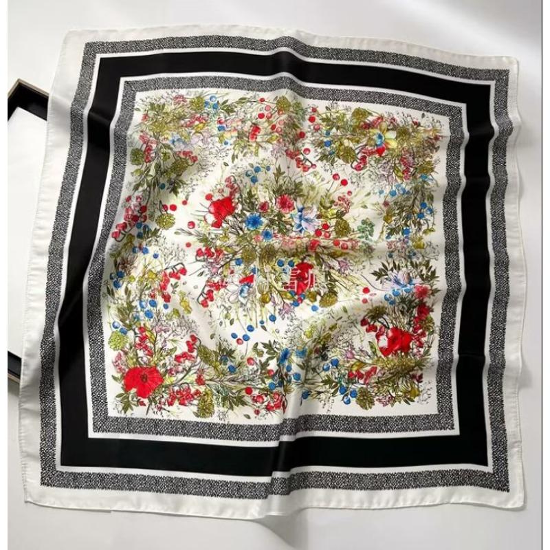 70 silk scarf square scarf high sense fashion versatile professional simulation silk small scarf versatile printed women's silk scarf