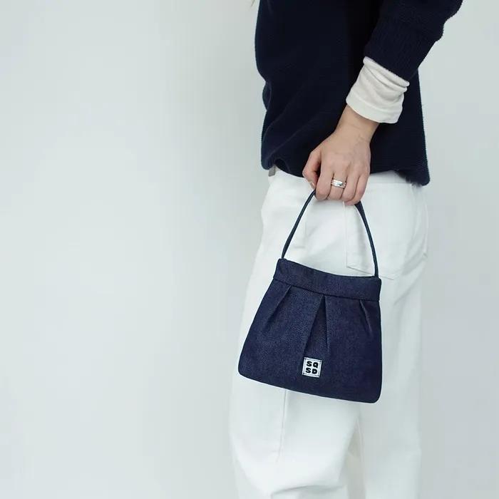 [Square Sand] DENIM BREAD BAG (indigo blue)