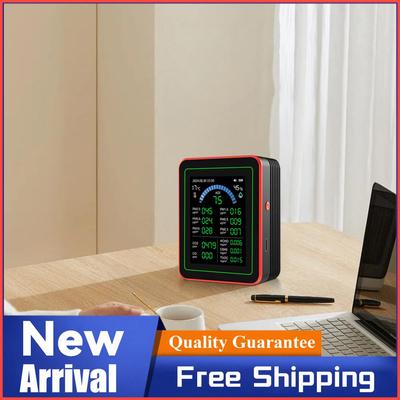 18 In 1 Air Quality Monitor Sensors Detect CO2 PM2.5/PM10 HCHO TVOC Indoor Real-Time Air Detector for Home Cars Plants and Pets