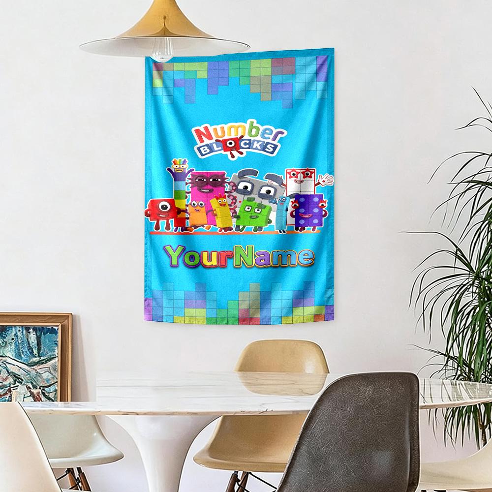 Numberblocks Custom Your Name Wall Decor Tapestry Art For Pet Memorial Birthdaywedding Party Backdrop Family Gift