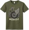 Motorcycle Racing T Shirt Winged Wheel Vintage Biker Motorbike Graphic Tee