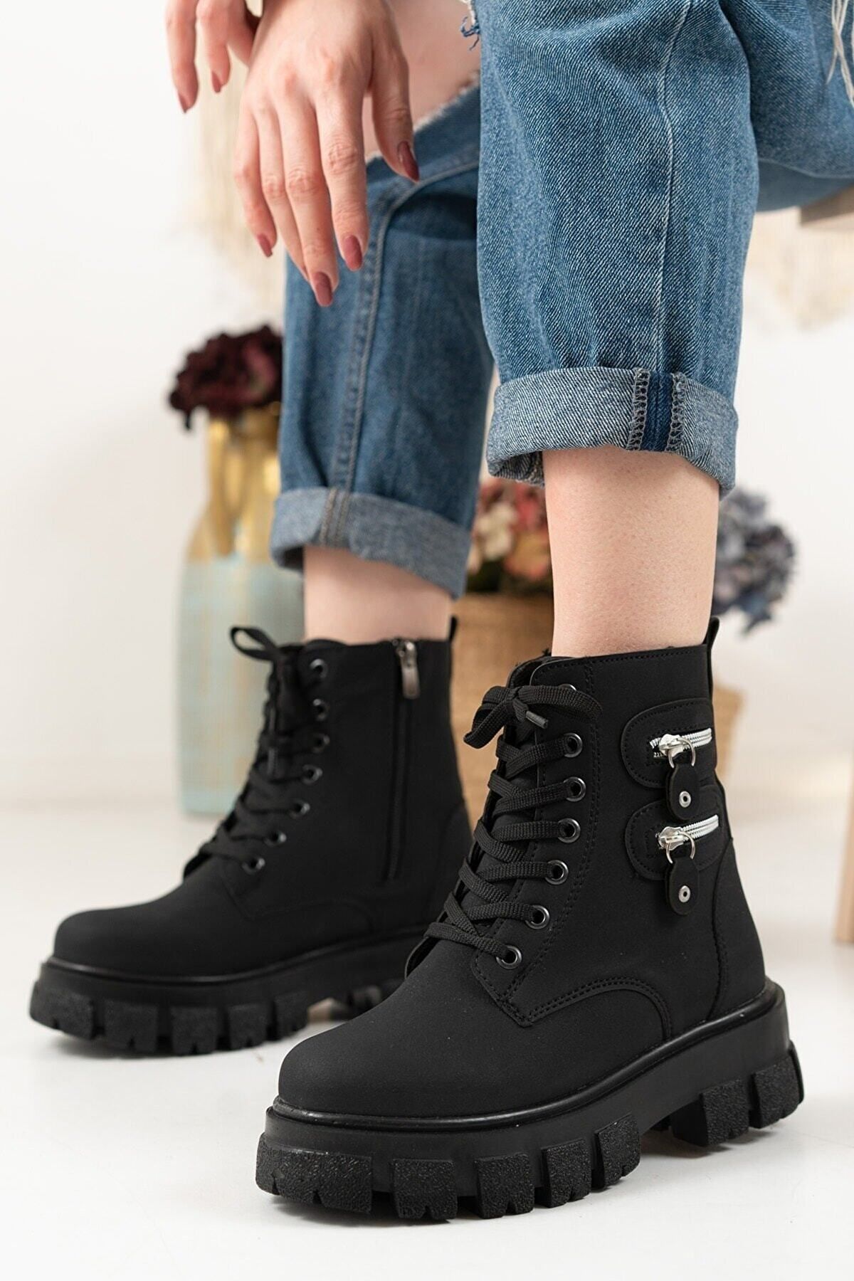 

Женские современные стильные модные ботинки, армейские ботинки из искусственной кожи, зимние черные ботинки 39