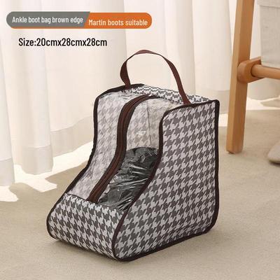 Transparent PEVA Mesh Zippered Boot Storage Bag for Moisture-Proof Seasonal Shoe Organization