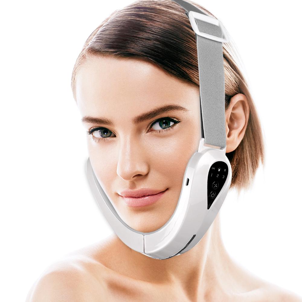 EMS Facial Massager Chin Lift Belt LED Photon Therapy Face Slimming Vibration Device Cellulite Jaw Face Lifting Machine Dropship