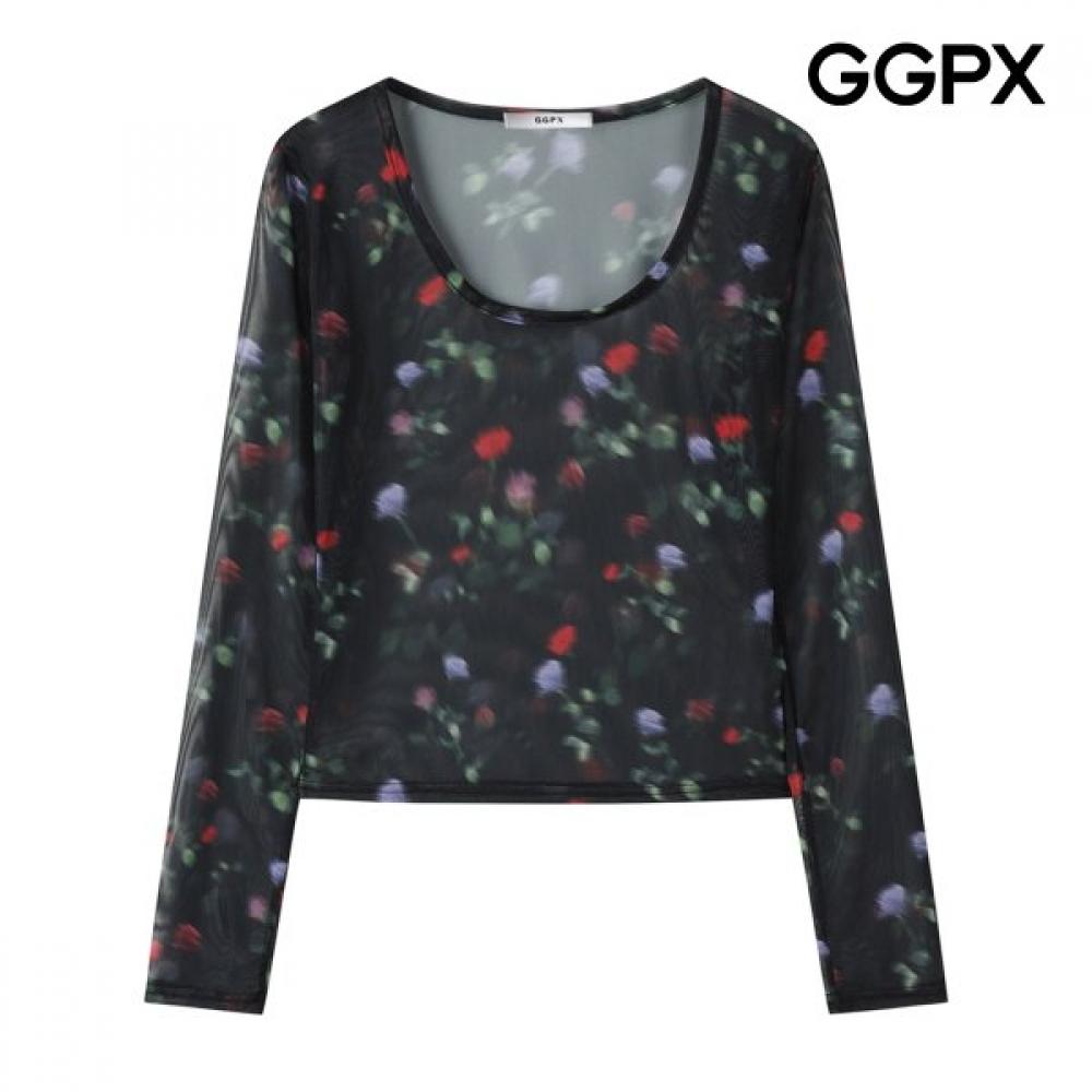 Ggpx New York Sheer Flower Blouse Gq8sh039f