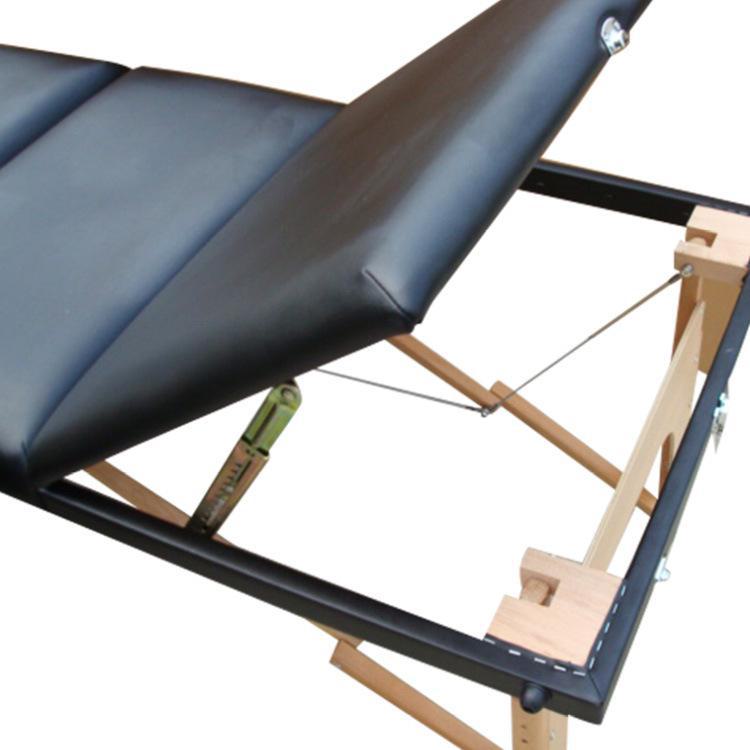 Portable Folding Beech Wood Massage Bed for Home Spa, Moxibustion Therapy, and Beauty Treatments