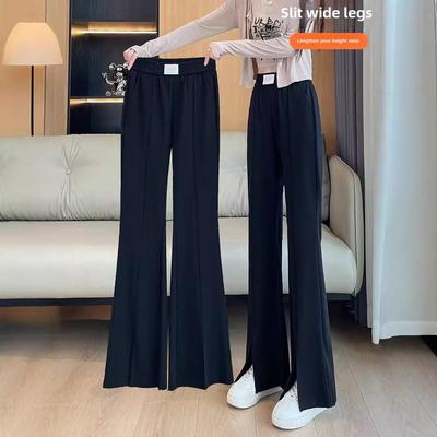 Women's High-Waist Flared Pants: 2024 Spring/Autumn Slim, Straight, Casual Wide-Leg Design
