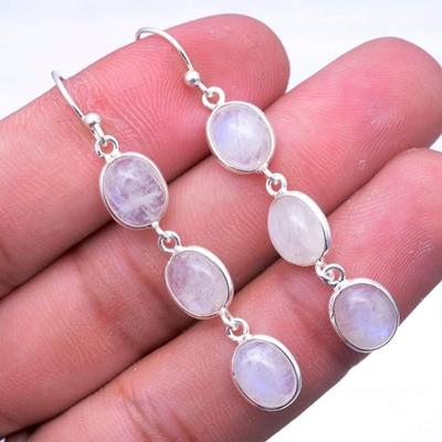 Moonstone Gemstone Earring, 925 Sterling Silver, Handmade Earring Birthstone Earring