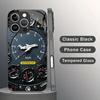 Fashion dashboard pattern tempered glass phone case suitable for iPhone 17 16 15 14 13 12 11 Pro Max Plus shockproof back cover