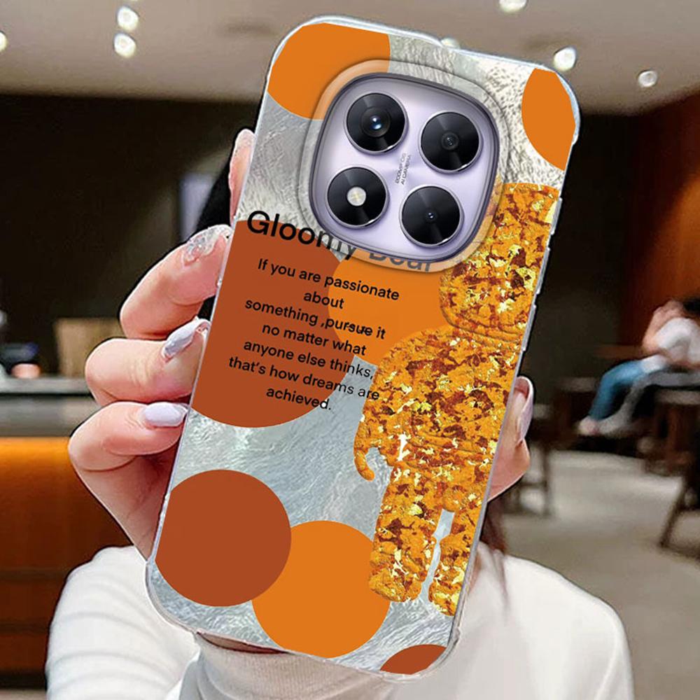 Kolorowy Gradient Biały Motyl Leopard Love Print Etui na Telefon Xiaomi Redmi Note 14 Pro 5G Pokrowiec Miękki Silikonowy Bumper Twardy PC Tylny Pokrowiec