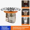 Anti-odor Shower Floor Drain With Grid Grate Cover Drain Filter Durable Sink Strainer