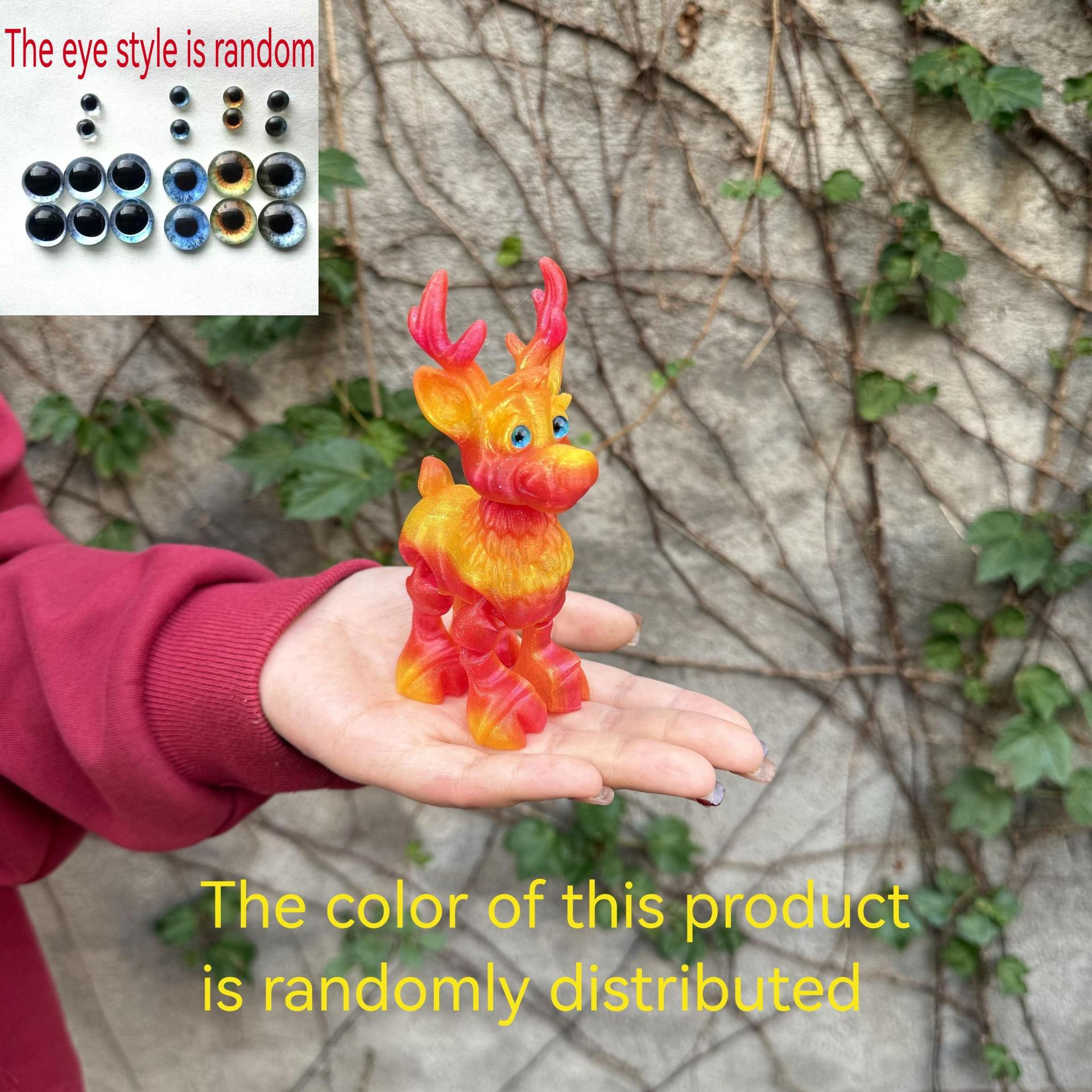 

New Forest Small Reindeer Model Decorations Crafts 3D Printing Moose Simulation Animal Ornaments Desktop Ornament Children Toys