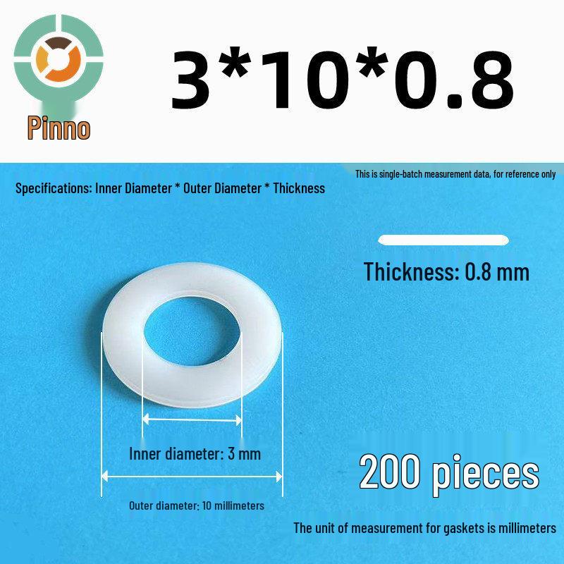 Thickened Nylon Plastic Flat Washer: Hard Plastic Gasket M2-M16