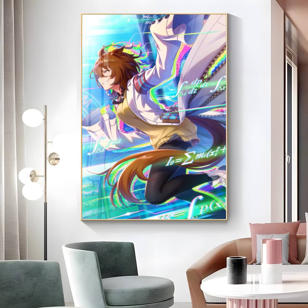1 szt. Agnes Tachyon U-Uma Musume Plakat Naklejka Druk Wodoodporna Sztuka Ścienna Do Salonu Sypialni Wystrój Domu