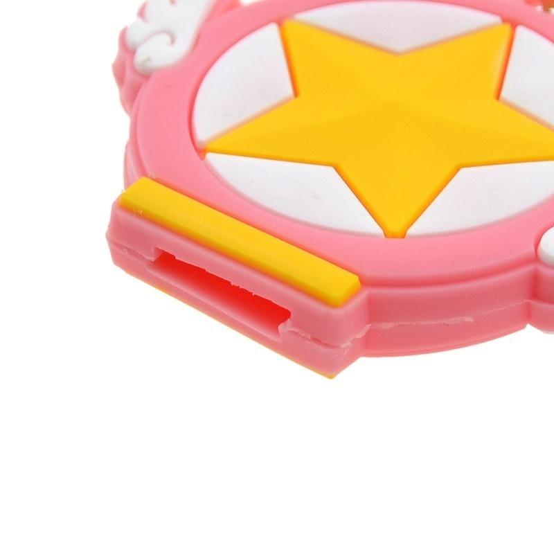 1Pc Cartoon Anime Silicone Key Cap Head Cover Card Captor Sakura Pattern