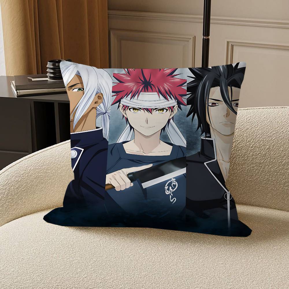 

Аниме F-Food Wars Shokugeki no Soma Наволочка Подушка Чехол для подушки Гостиная Диван Домашний декор На заказ 12x12Inch