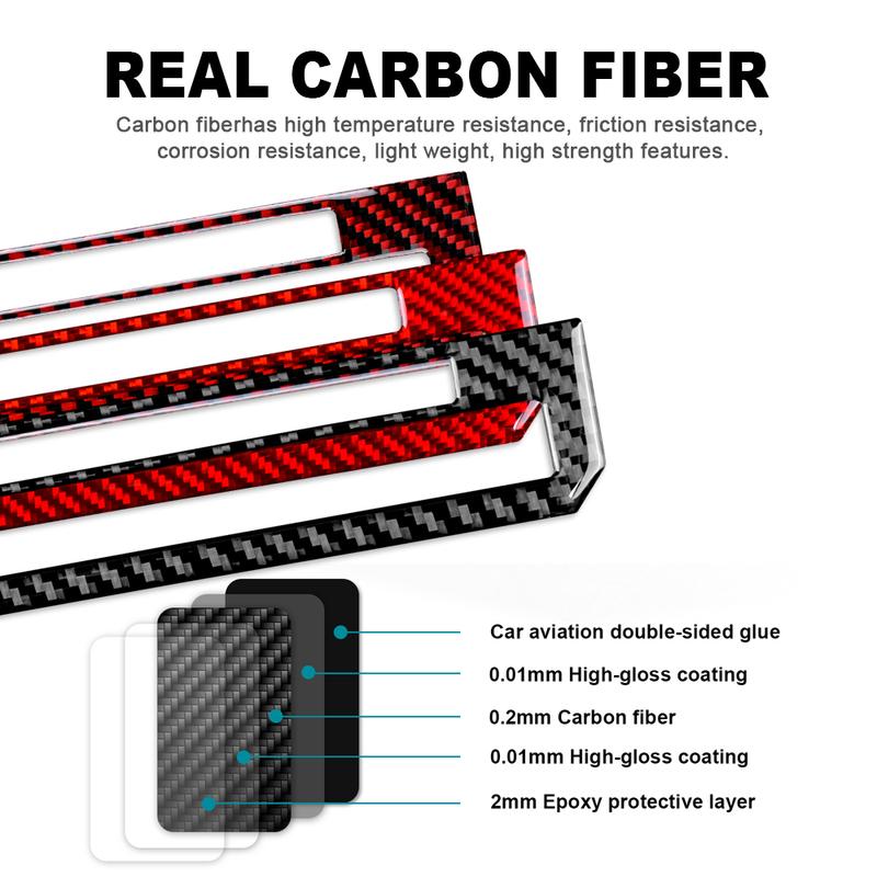Real Carbon Fiber Sticker For Toyota Tundra 2014 2015 2016 2017 2018    Car Navigation Screen Panel Accessories