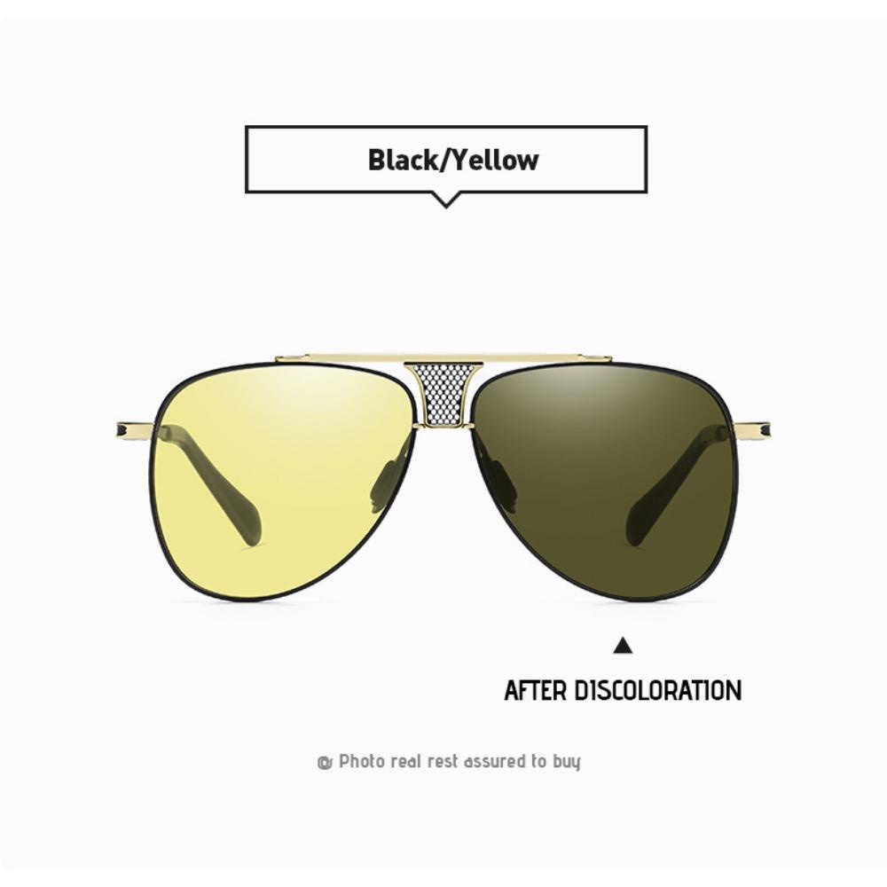 

aoron Солнцезащитные очки с градиентным переходом, мужские, цветные, двухцветные, с большой оправой, модные металлические солнцезащитные очки 1PC