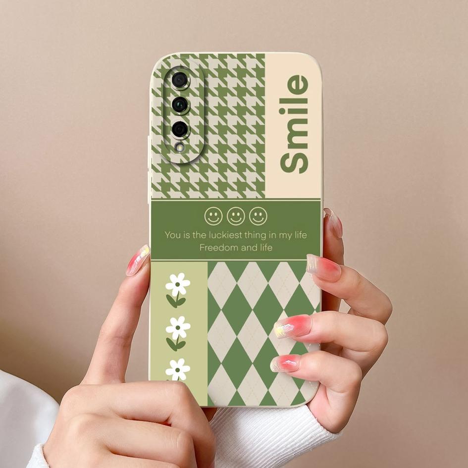 Phone Cover For Huawei P Smart 2021 Y5P Y6P Y7P Y9S Honor 20 Lite 20S Case Check Pattern Matte Soft Silicone Shockproof Phone Bags For Huawei Bumper