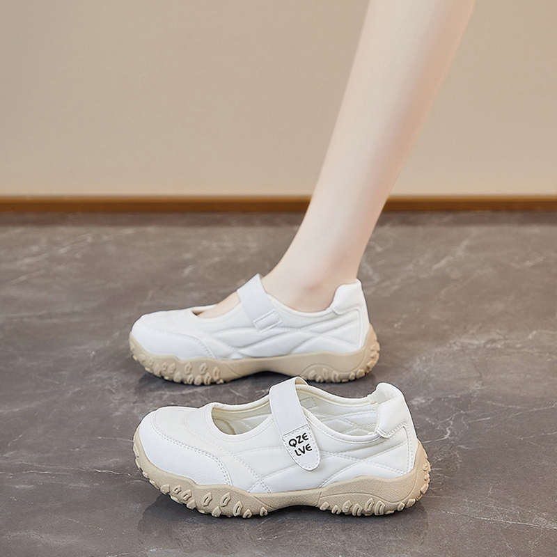 Popular Velcro shallow breathable casual shoes women's 2025 new lightweight soft-soled non-slip sneakers Mary Jane shoes