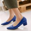 Fashion Low Heels Elegant Women's Pumps Shoes Casual Candy Yellow Blue Red Nude Short Heeled Office Wedding Dress Shoes Ladies