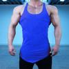 Men's Deep Cut Fitness Tank Top - Solid Color Summer Training Base Layer
