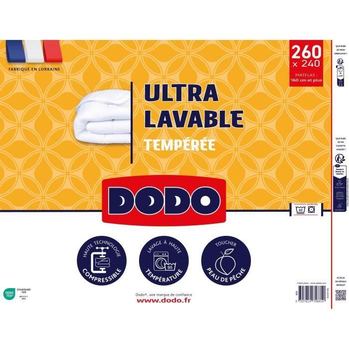 Couette Tempérée 300 gr/m² - DODO - Ultra Lavable - 240 x 260 cm - Blanc