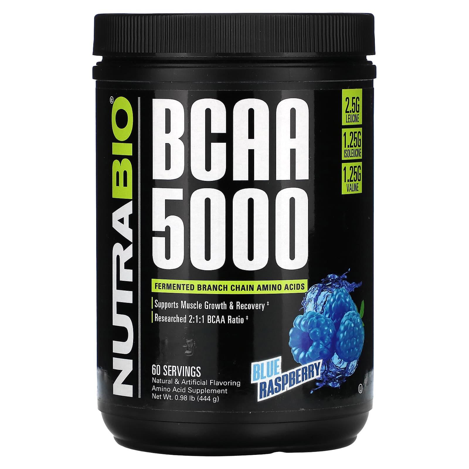 

Bcaa 5000, Blue Raspberry, 444G (0.98Lb)