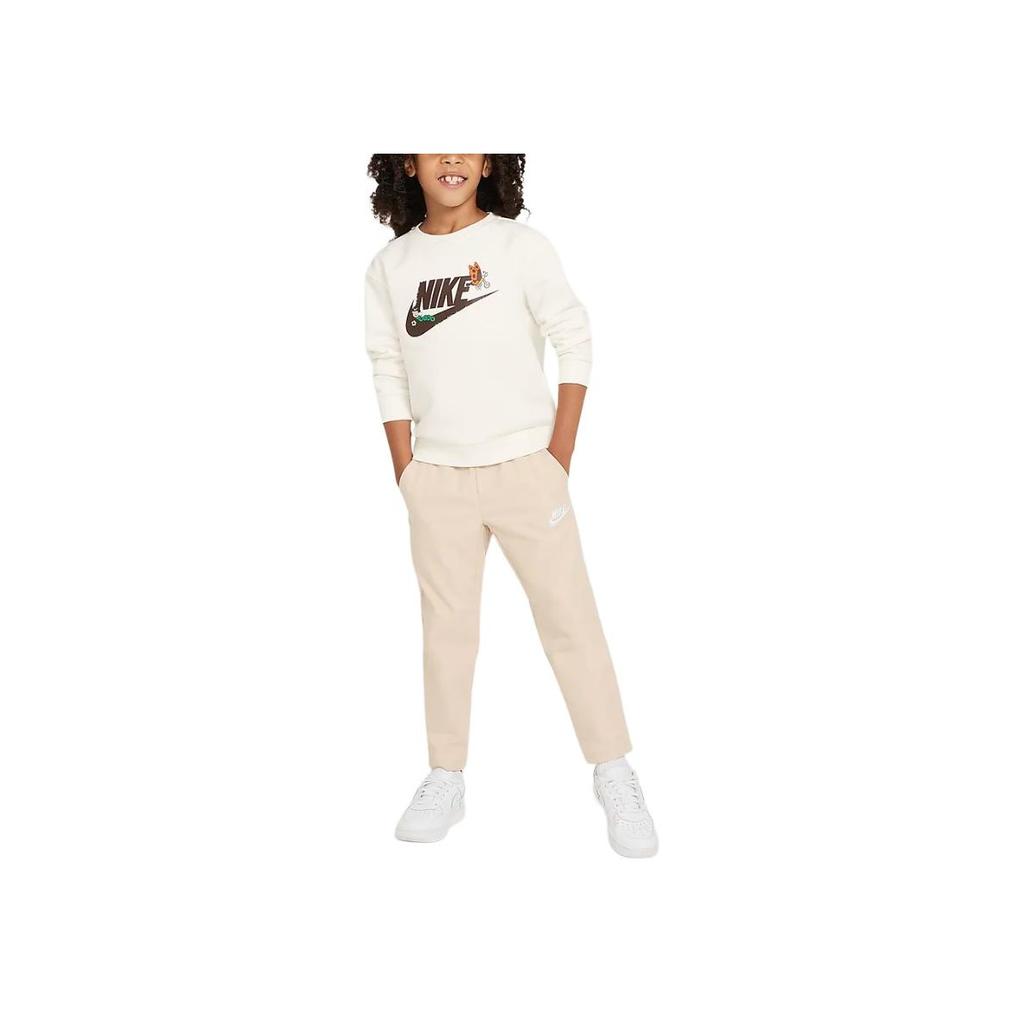 Nike Sportswear Club Comfortable Soft Crewneck Pullover Kids tops White IB2547-133