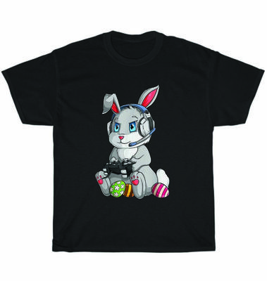 Happy Easter Day Bunny Egg Video Game Gaming Gamer T-Shirt Unisex Tee Gift NEW