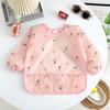 New Baby Bibs Cute Colorful Cartoon Waterproof Bib Infant Eating Children Drawing Long Sleeve Apron Self Feeding Baby 0-3 Years