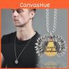 Unique Sunflower Design Necklace With Alloy Charm Perfect For Casual Streetwear