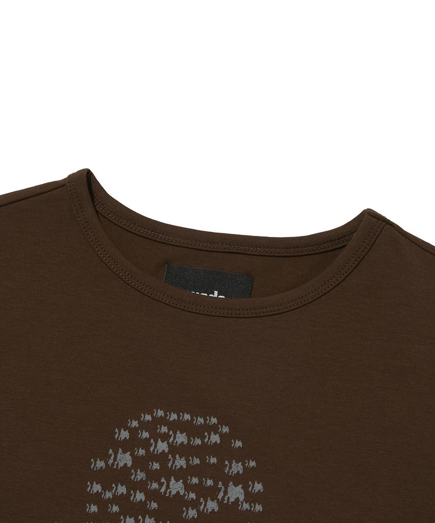 Seuweideu Albino Skull Crop Tee [Brown]