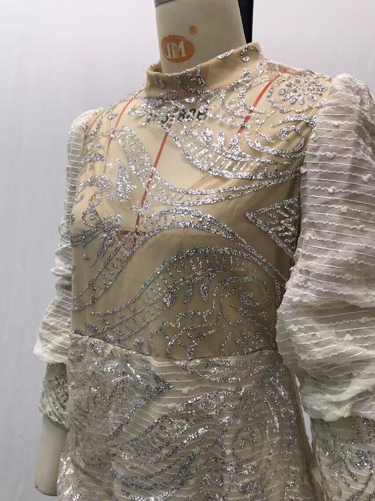 2025 V-Neck Gold Feather Princess Evening Dress