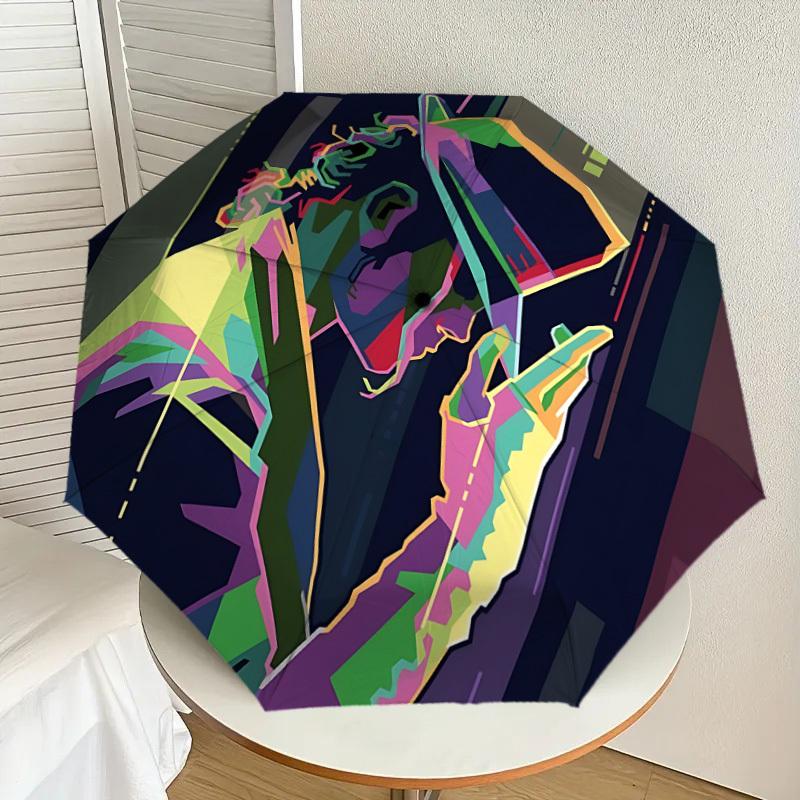 1pc Michael Joseph Jackson Automatic Folding Umbrella, Portable Collapsible Design, Casual Outdoor Accessory L1127043