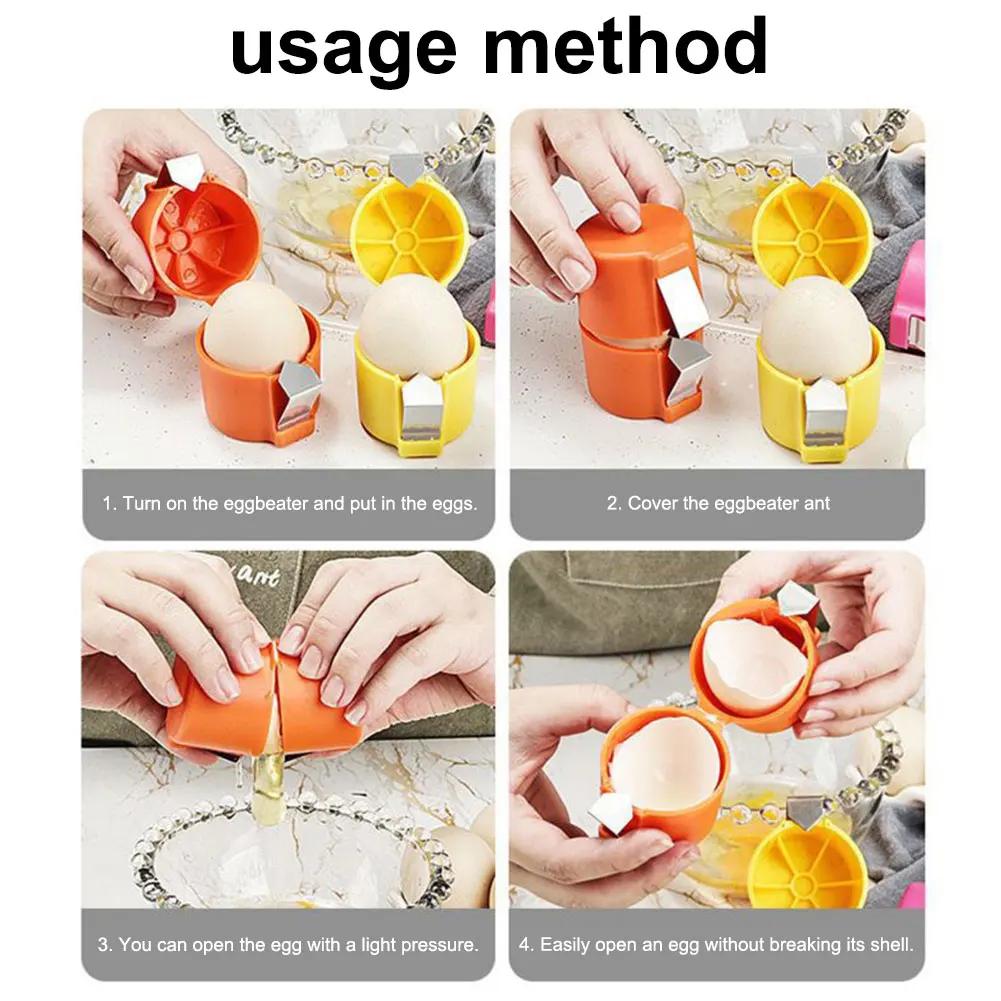 1/2PCS Egg Shell Opener,Cube Egg Seperator Convenient Eggshell Cutter Kitchen Baked Eggs Shell Separator for Cooking Camping