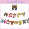 Vibrant Paw Patrol Themed Birthday Party Banner And Spiral Decoration Set For Dogs