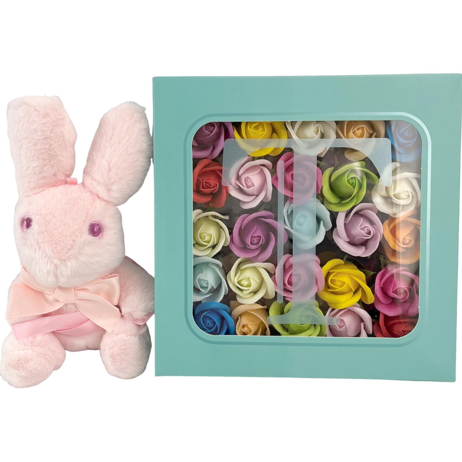 

Soap Flower Bath Bomb Bath Fragrance Bath Petals Thanks Box Fresh Rabbit Pink Gift Set Present Box Plush Toy Christmas 838026 Q-FLA