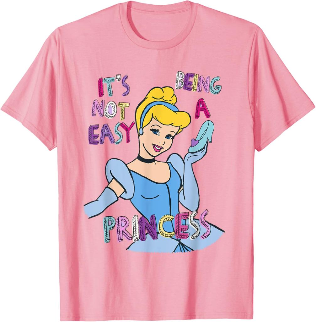 Hot Fashion Casual Disney Princess Cinderella Not Easy Being A Princess T-Shirt T-Shirt S-4XL Four Seasons