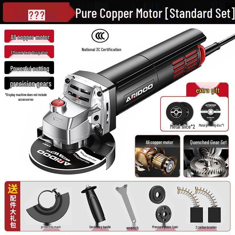 Compact Multi-Functional Handheld Angle Grinder and Polisher