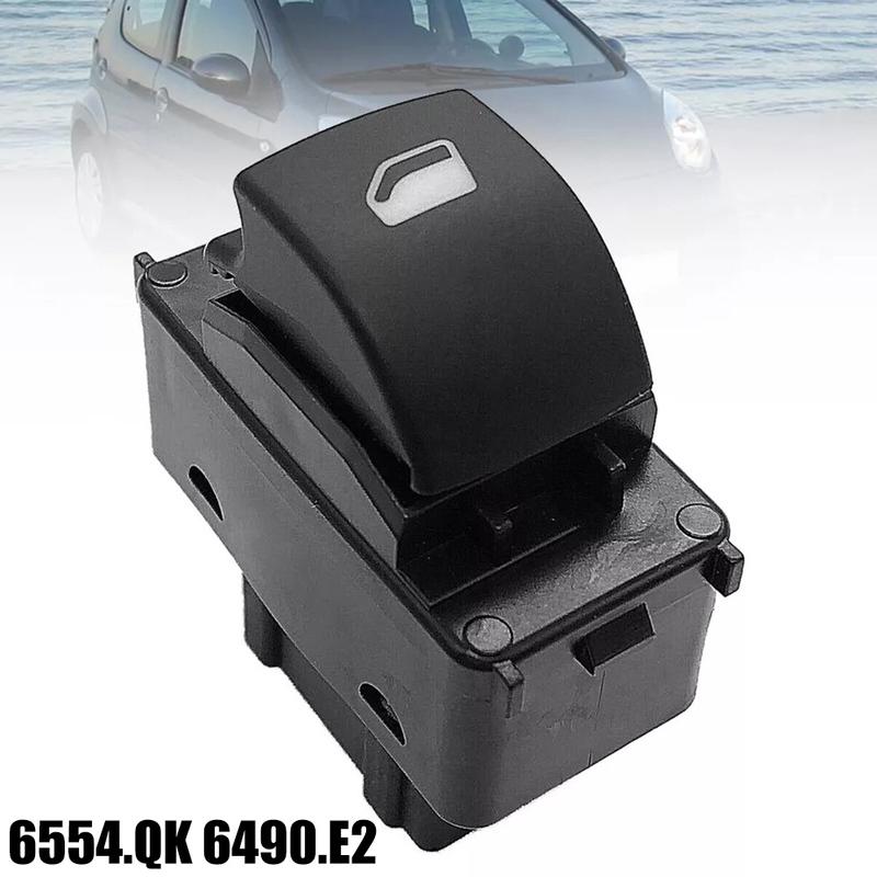 Power Window Control Switch On Passenger Side Fits OEM Numbers For 6490 E2 & 6554QK For Partner/Berlingo Models