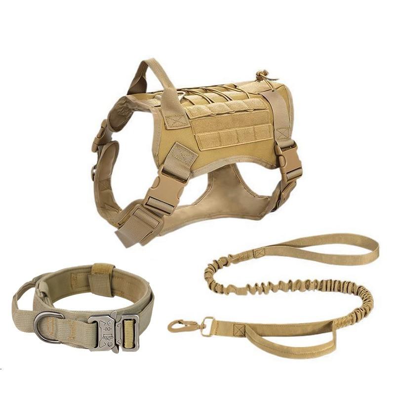 Heavy Duty Dog Harness Vest With Adjustable Leash Collar Set Large Dogs Outdoor Walking Training