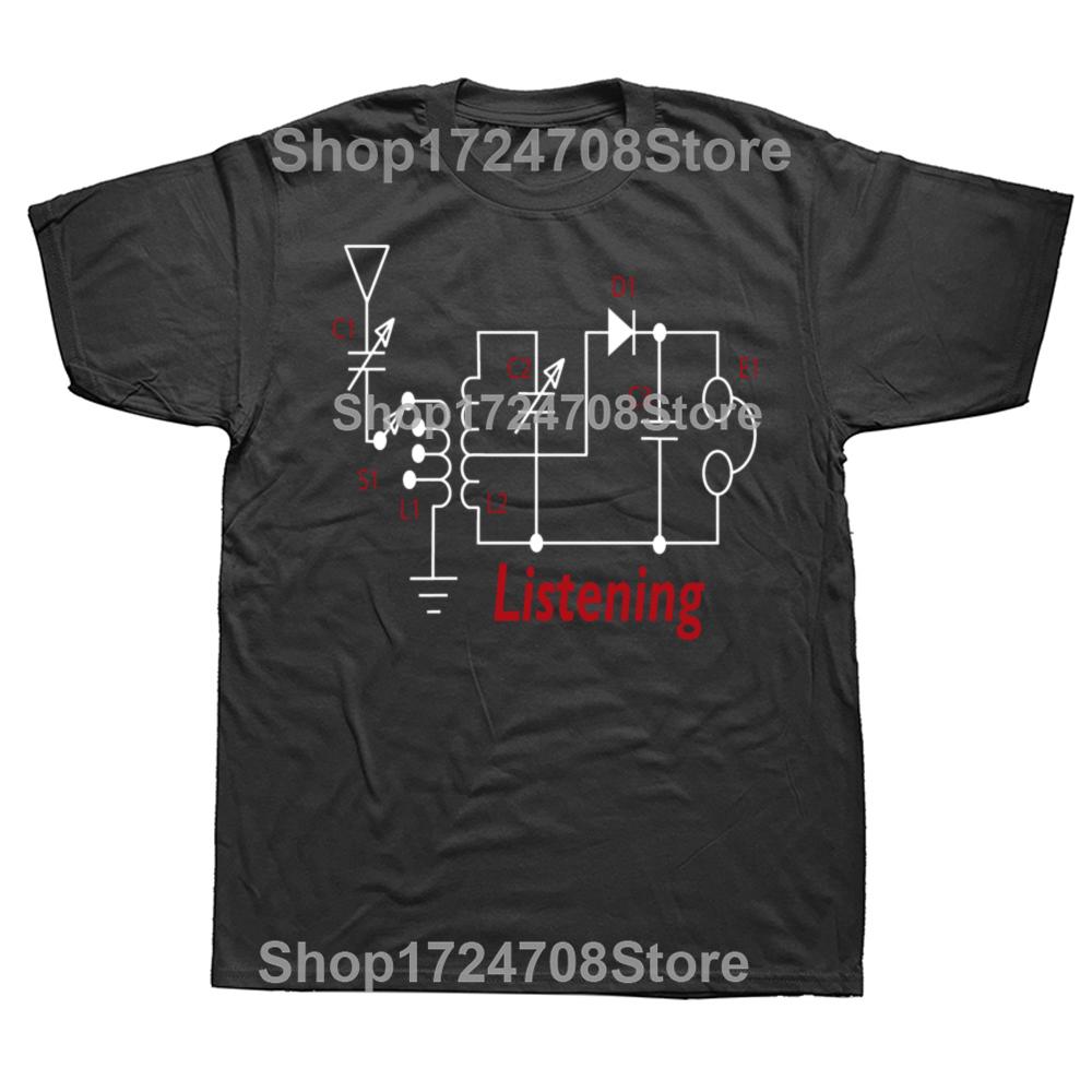 Funny Amateur Ham Radio Operator Printing T-shirts Men Women's Fashion Casual Tshirt 100% Cotton Loose Oversized T Shirt