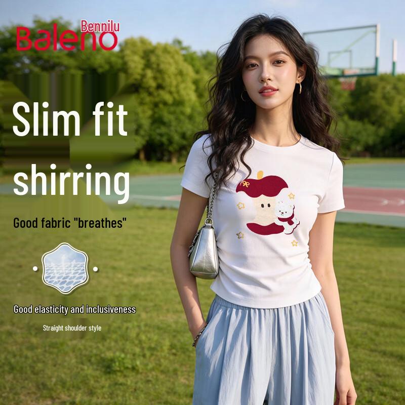 Baleno Women s Apple Print Short Sleeve T-Shirt L
