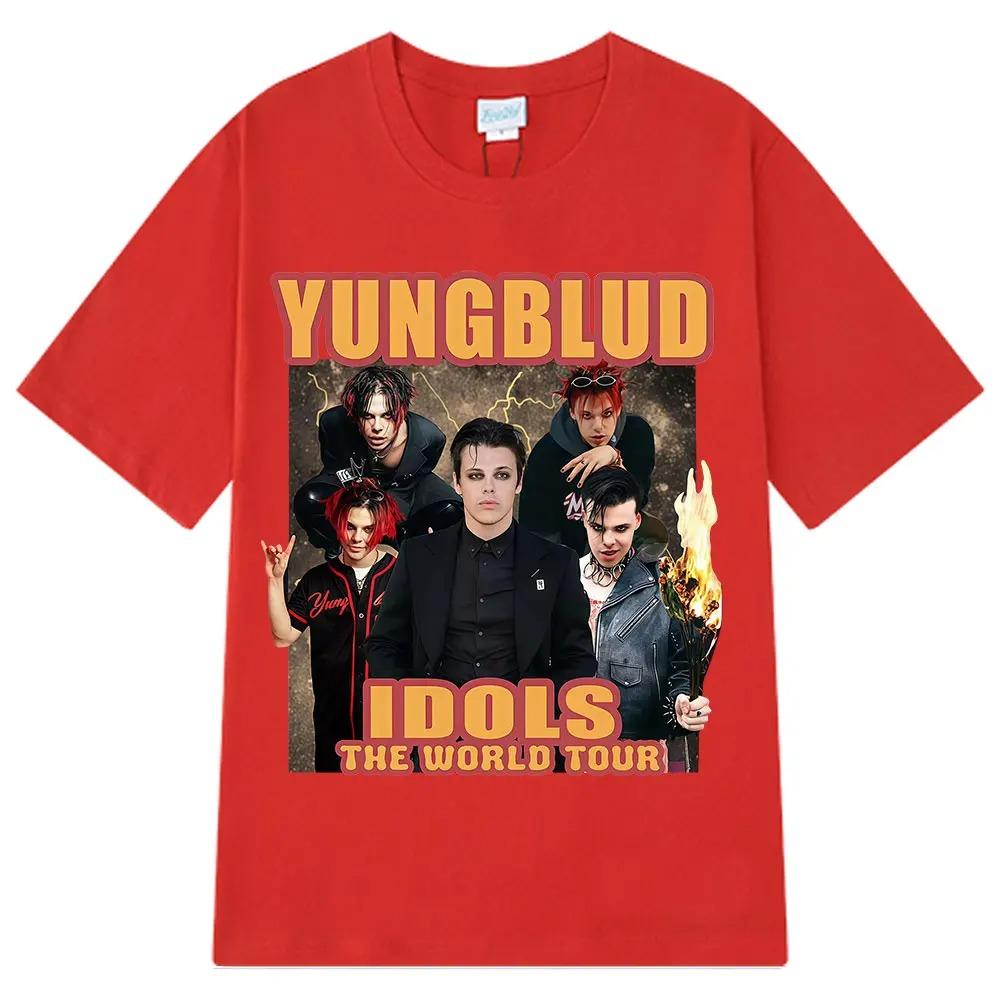 

Rapper Yungblud IDOLS World Tour 90s Vintage Graphic TShirt Unisex HipHop Short Sleeve Casual Cotton Women And Unisex TShirt 4XL