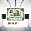 2D Crocodile "Oh Snap!" Happy Birthday Photography Background Cloth