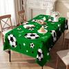 Fußballtor Slogans Rechteckige Tischdecke für Tischdekoration Fußball Sport Spieltag Küche Esstischdecke Picknick Party Dekor